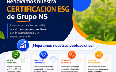 Renovación de la certificación ESG de Grupo NS: Compromiso con la sostenibilidad y la mejora continua